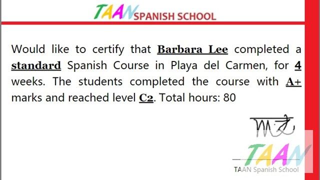 And offer a certificate after each course